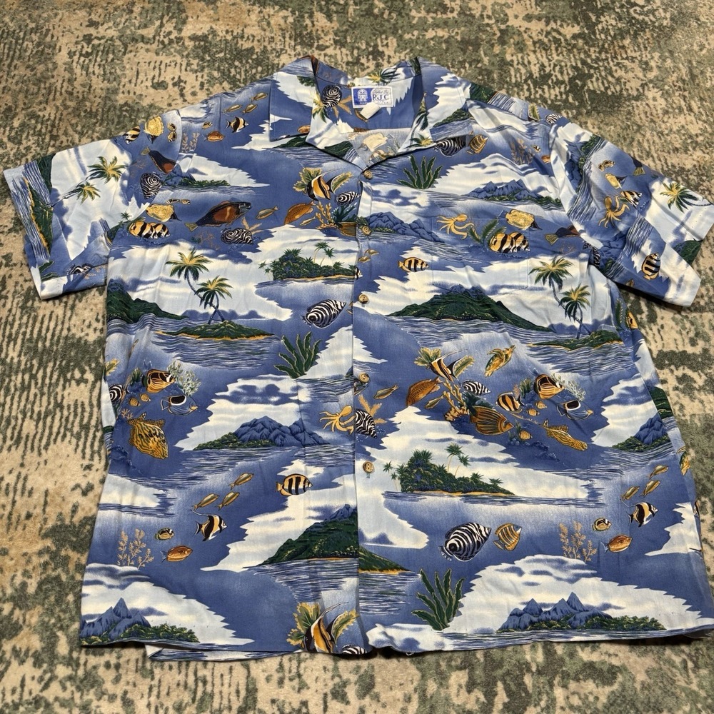 vintage Robert J. Clancey (RJC) Hawaiian shirt 2XL USA
